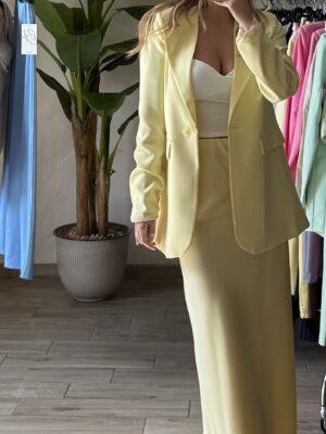 Gonna Satin Trend Giallo Burro