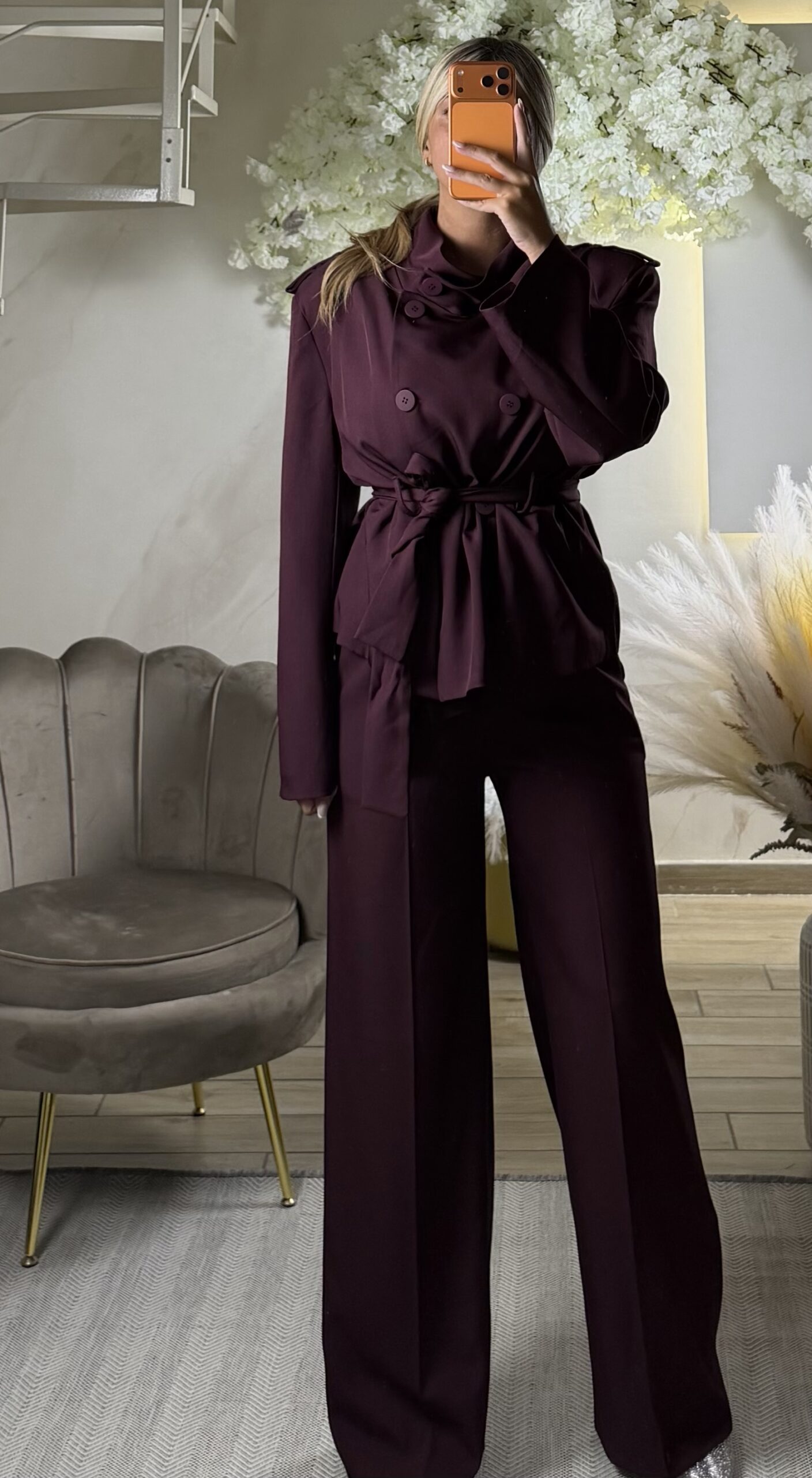 Set Trench Bordeaux